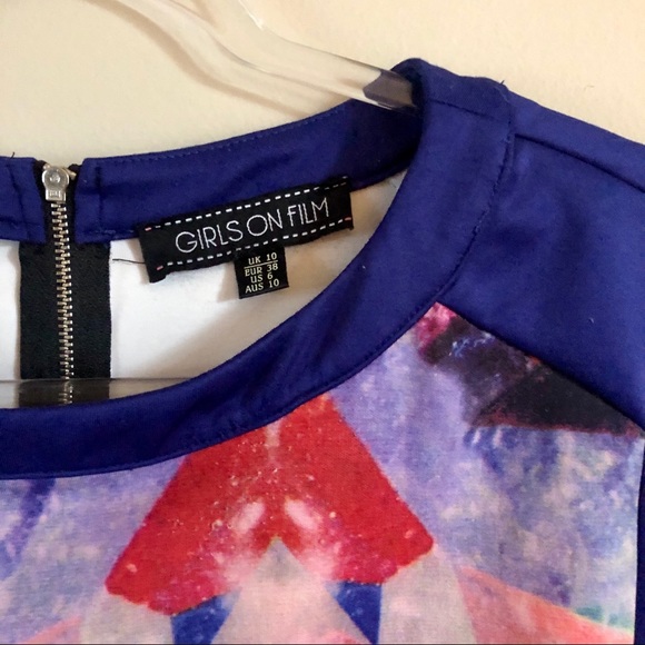 Girls On Film Scuba Mini Dress Purple Size 6 - Picture 4 of 7